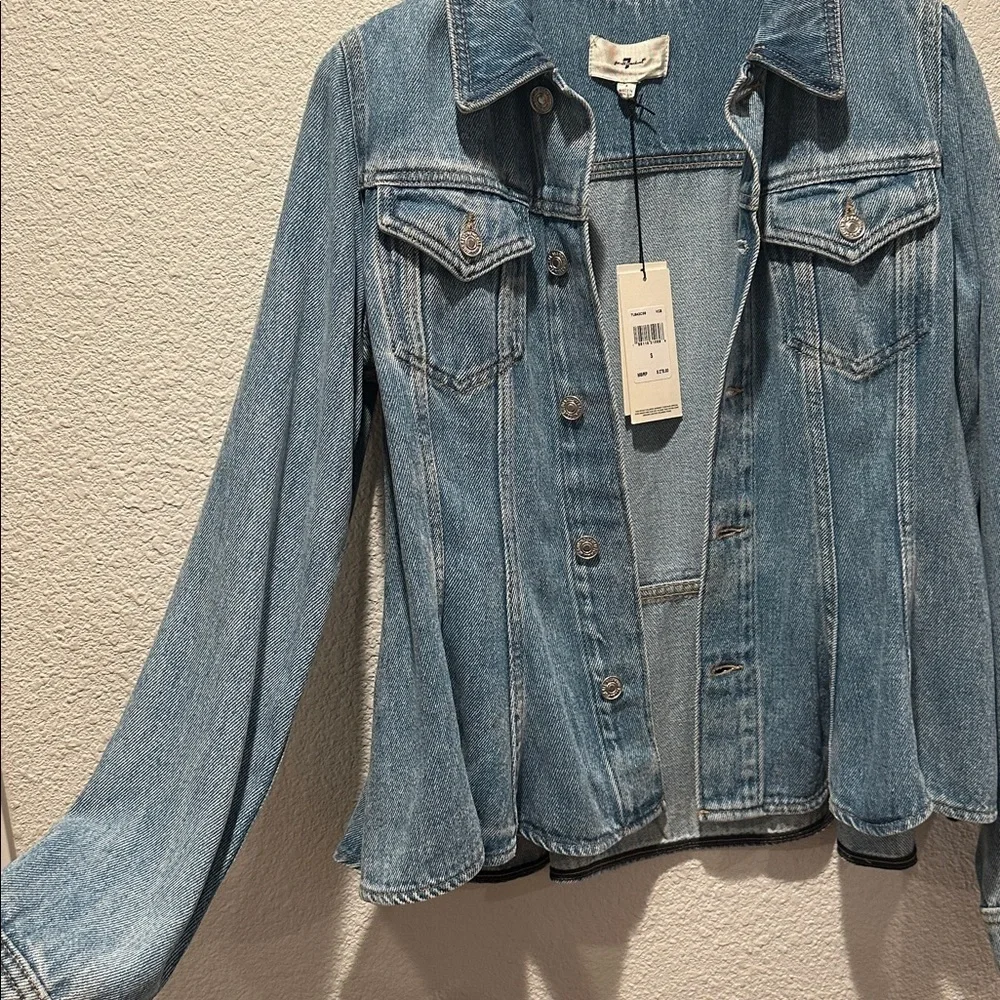 NWT - 7 For All Man Kind - Blue Denim Jacket - Picture 3 of 5